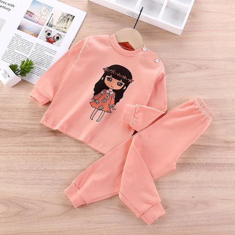 2-piece Cartoon Pajamas Sets for Toddler Girl