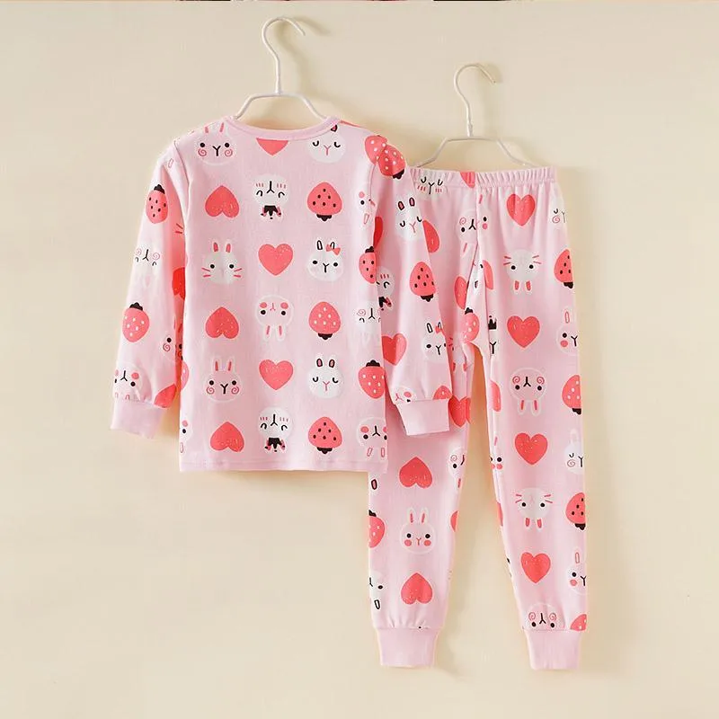 2-piece Cartoon Pattern Pajamas Sets for Girl