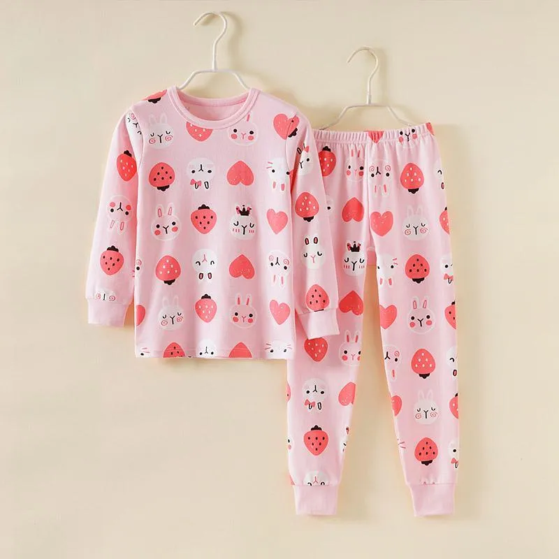 2-piece Cartoon Pattern Pajamas Sets for Girl