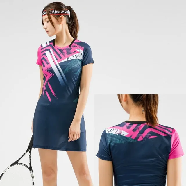 2 Piece Tennis badminton Table Tennis Squash Netball Women Girls Sports Dress With Shorts Gym workout Sportswear