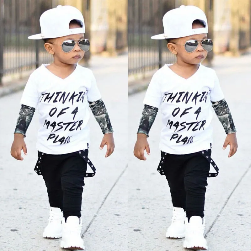 2Pcs Set Toddler Infant Boy T-shirt Tops Long Pants Stylish Kids Clothing Online