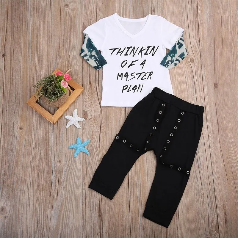 2Pcs Set Toddler Infant Boy T-shirt Tops Long Pants Stylish Kids Clothing Online