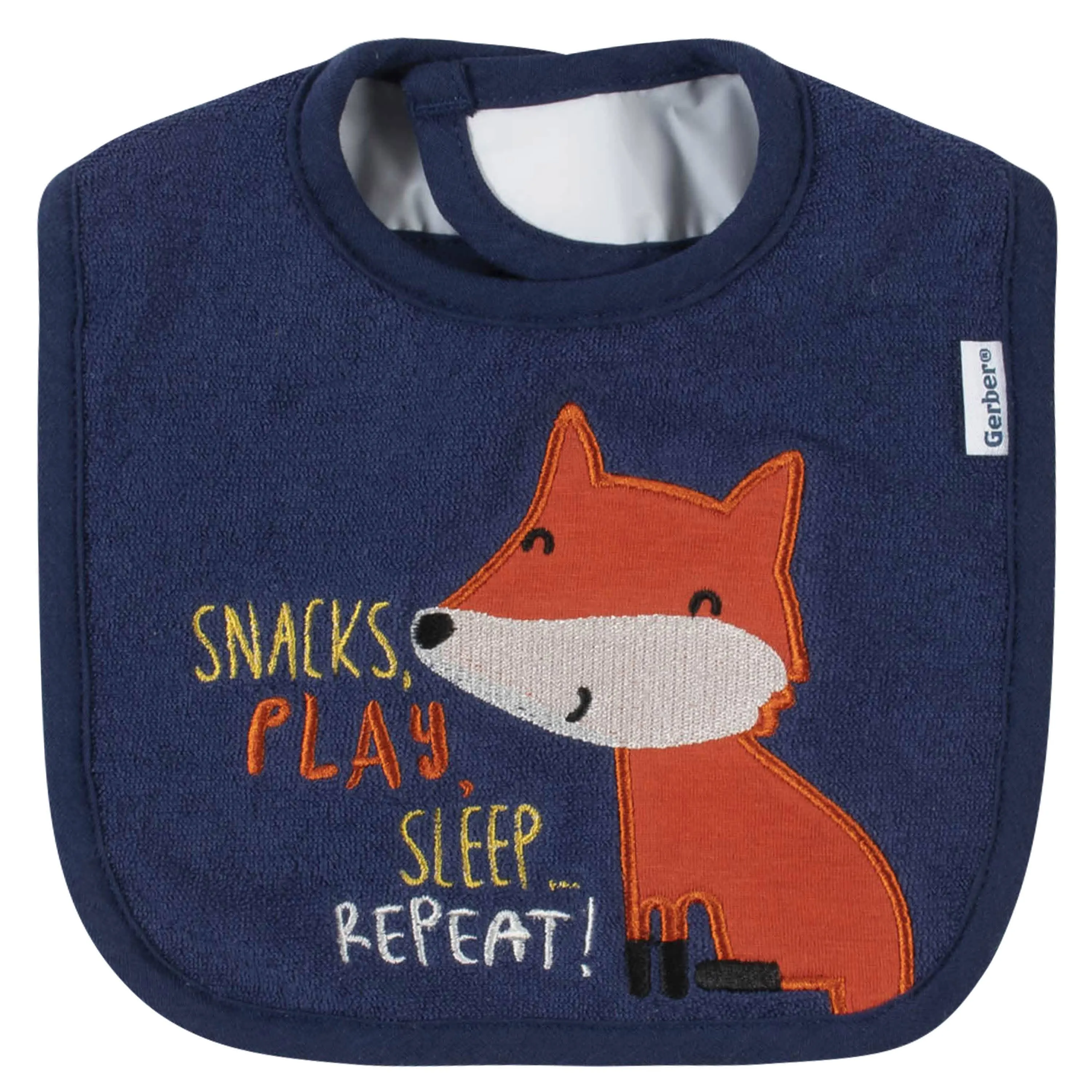 3-Pack Boys Fox Bibs