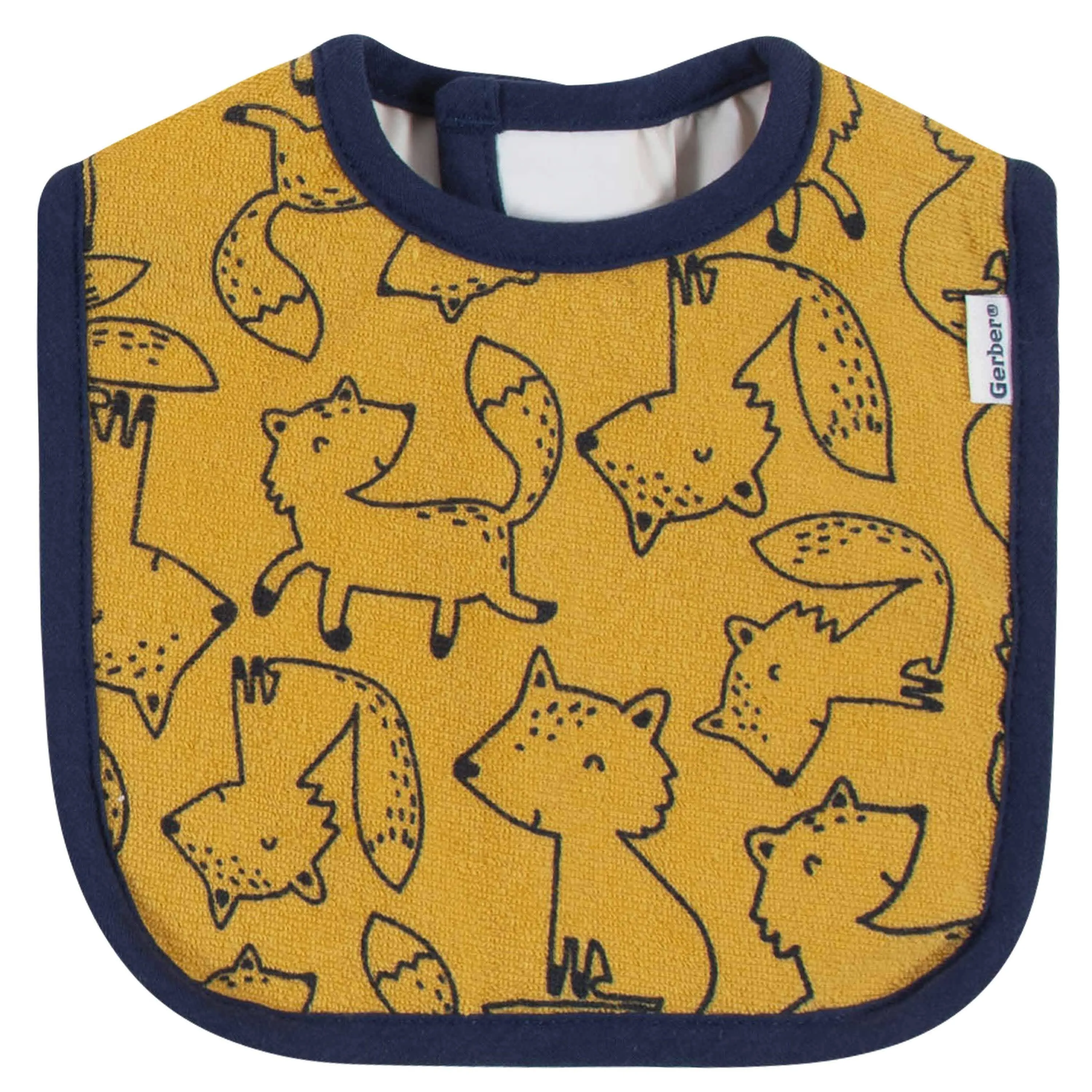 3-Pack Boys Fox Bibs