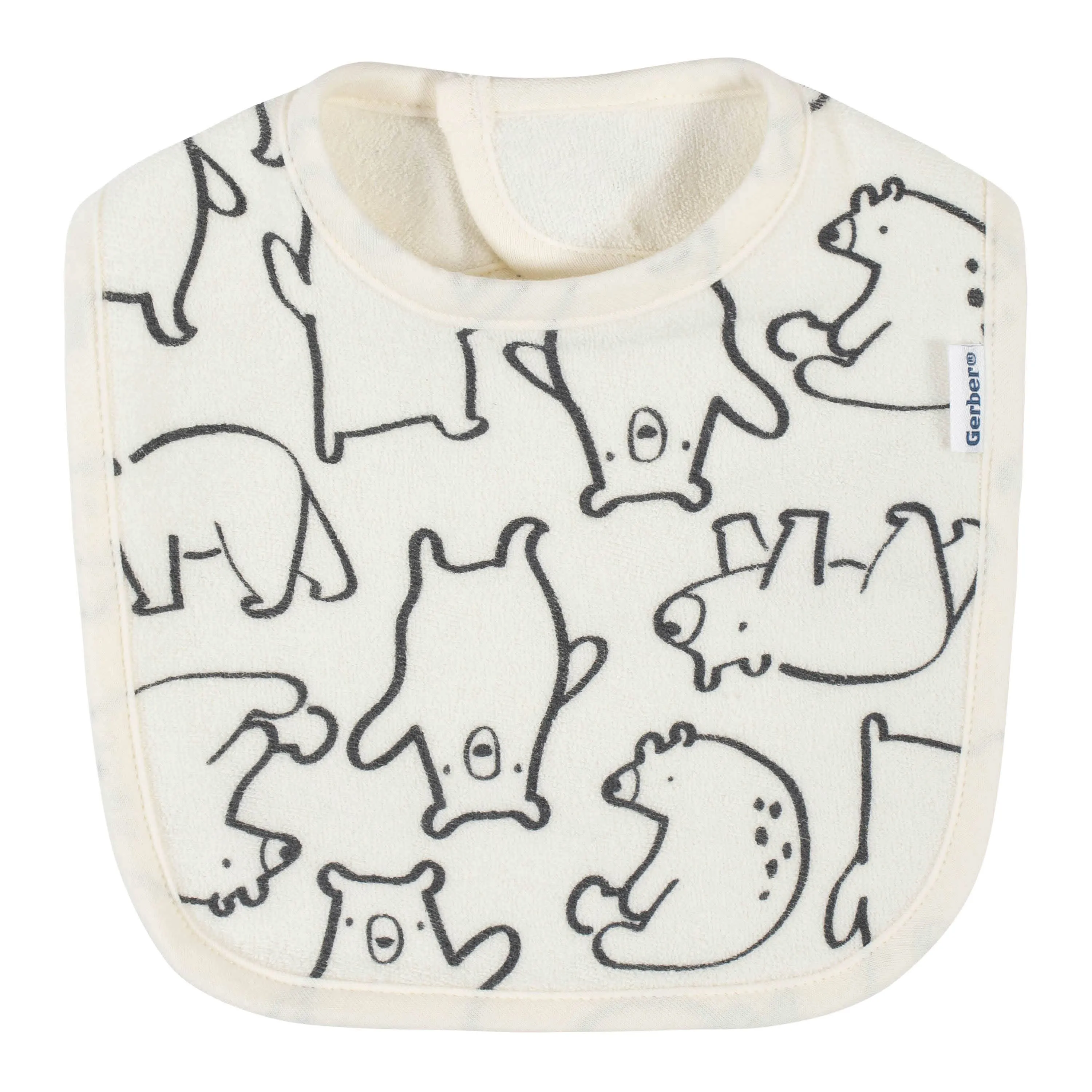 4-Pack Baby Boys Bear Bibs