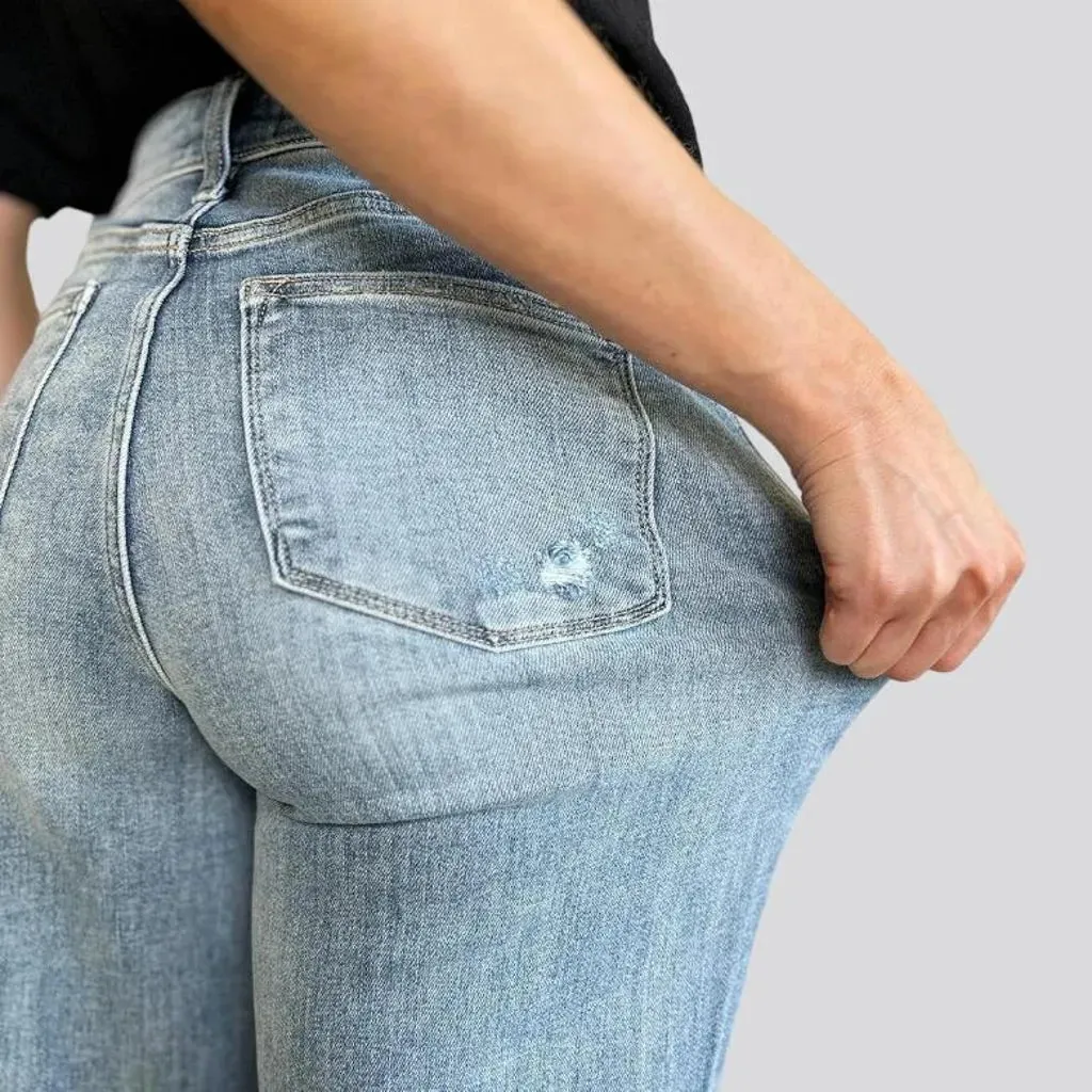 90s whiskered jeans
 for women