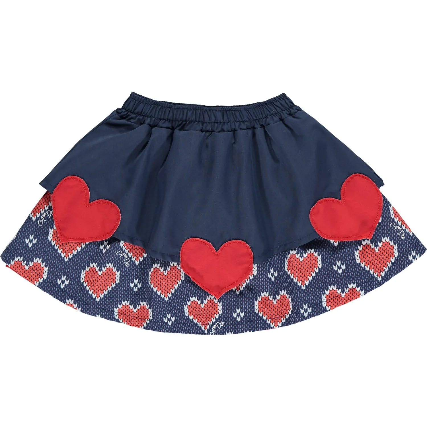 A DEE - Knitted Heart Skirt Set - Red