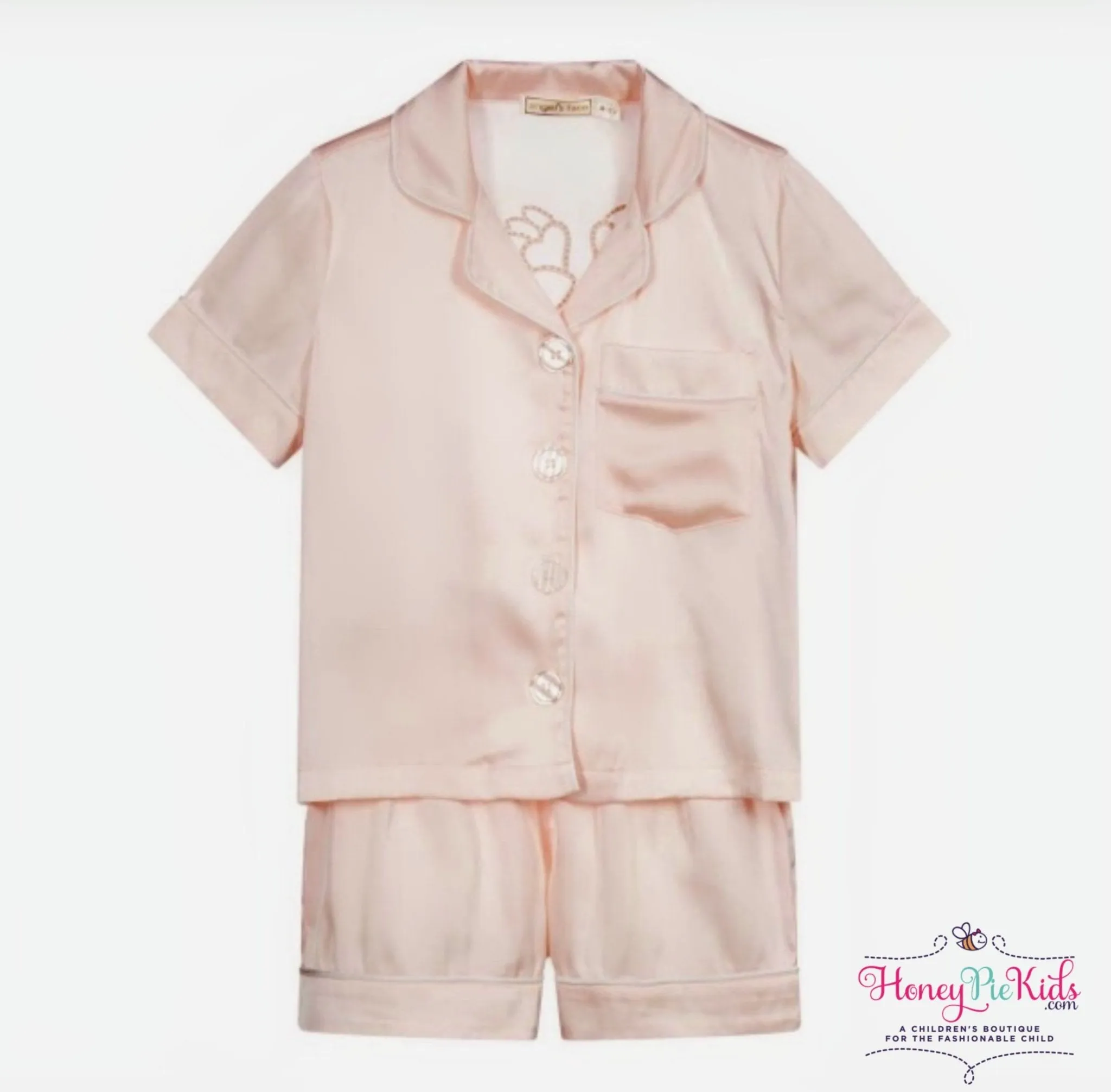 Angel's Face Girls Ballet Pink Faye Silky Pajama Set