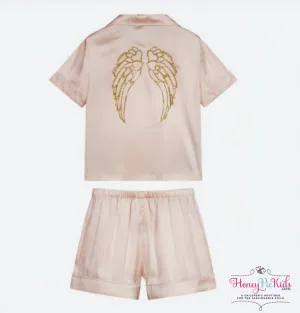 Angel's Face Girls Ballet Pink Faye Silky Pajama Set