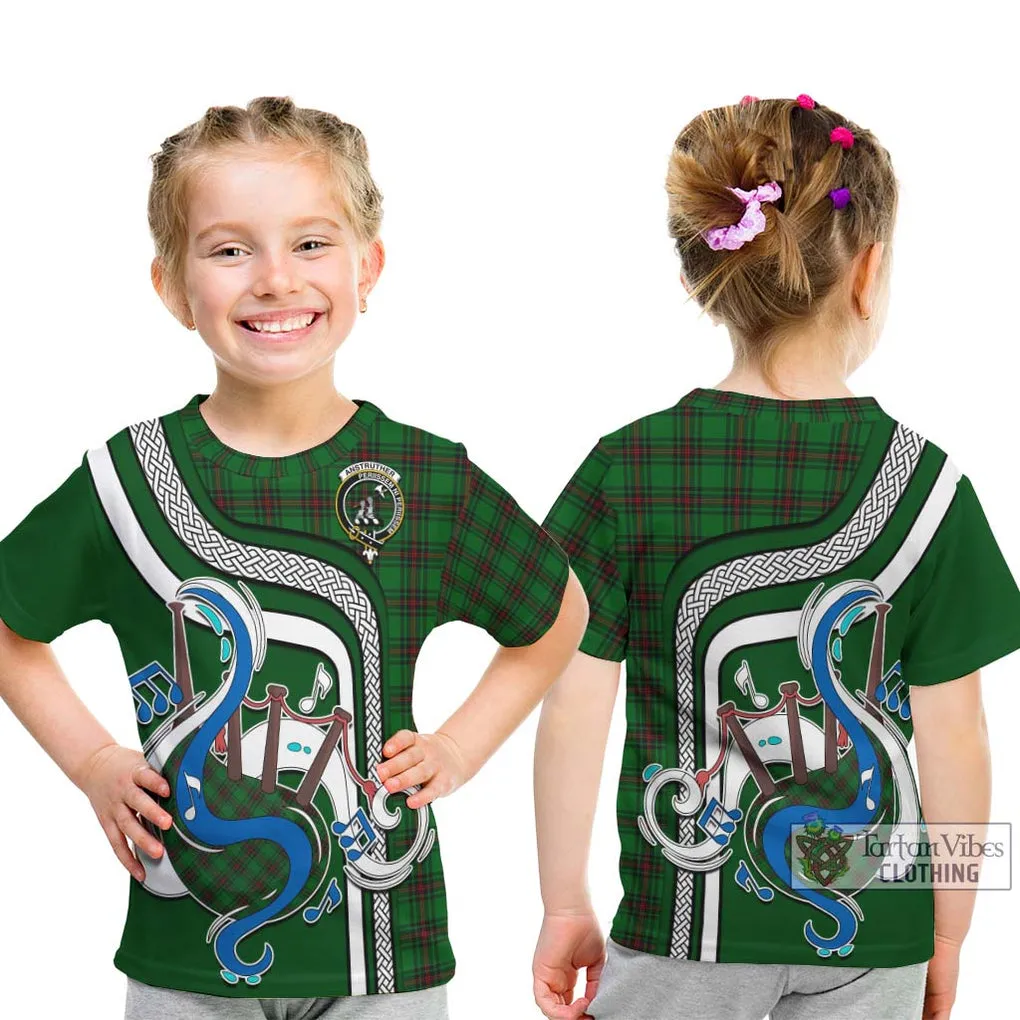 Anstruther Tartan Kid T-Shirt with Epic Bagpipe Style