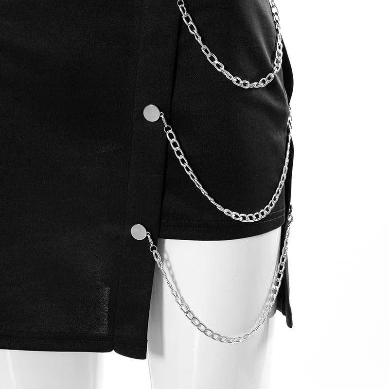 Asymmetrical Chained Prep skirt