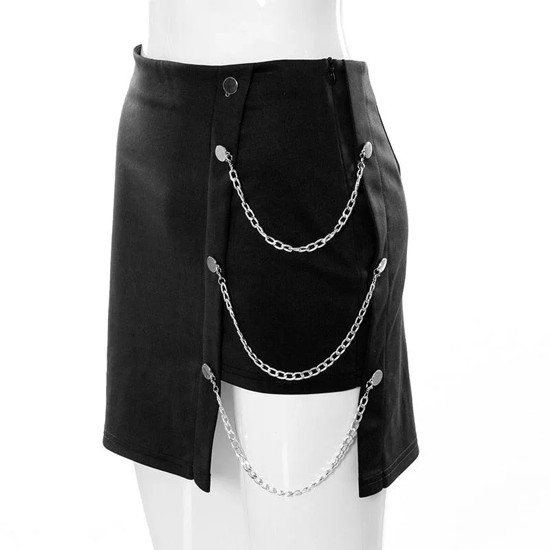 Asymmetrical Chained Prep skirt