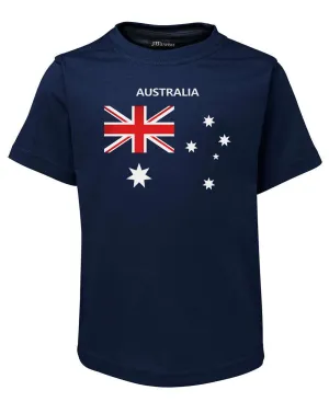 Australian Flag T-Shirt (Jnr Navy, Childrens Sizes)