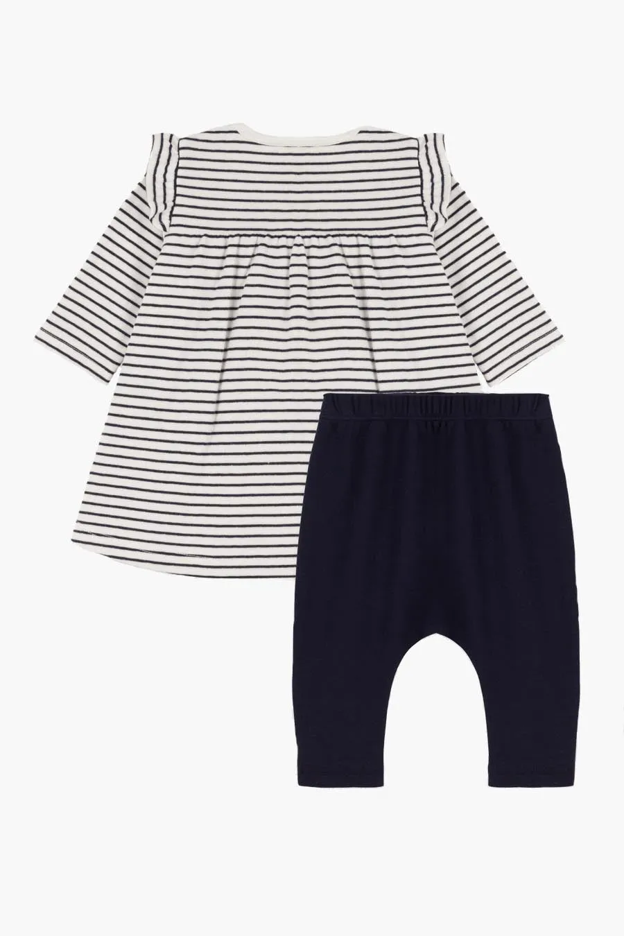 Baby Girl Dress Petit Bateau Classic Dress With Legging