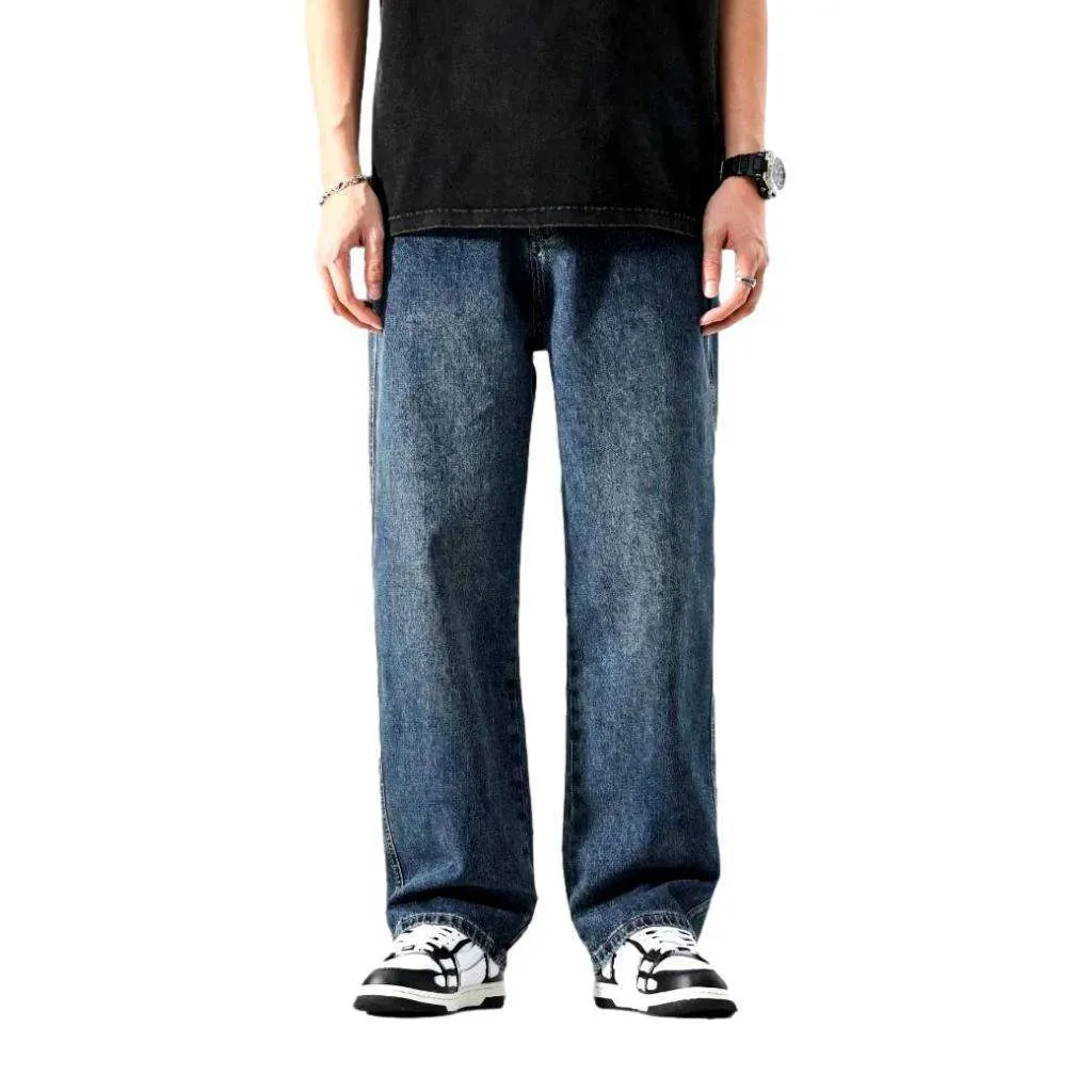 Baggy mid-waist jeans
 for men