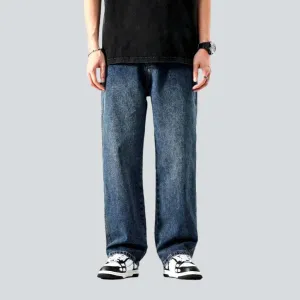 Baggy mid-waist jeans
 for men