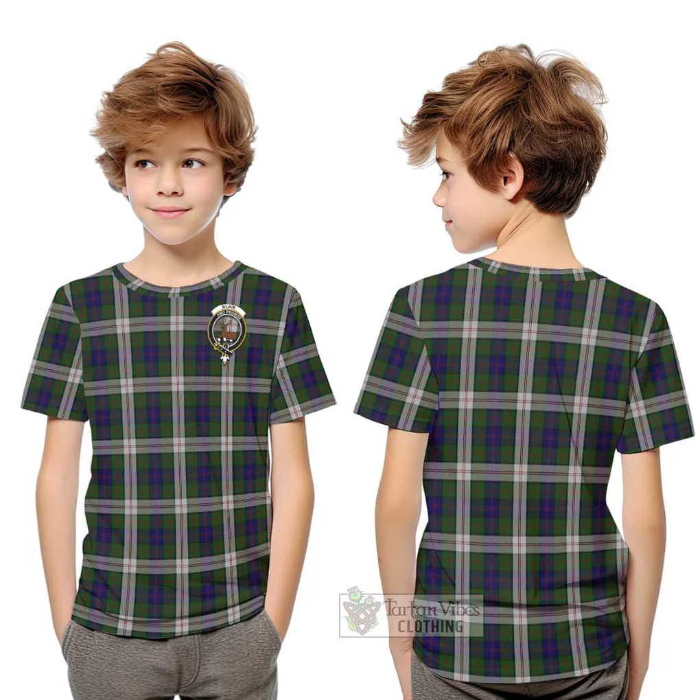 Blair Dress Tartan Kid T-Shirt with Family Crest