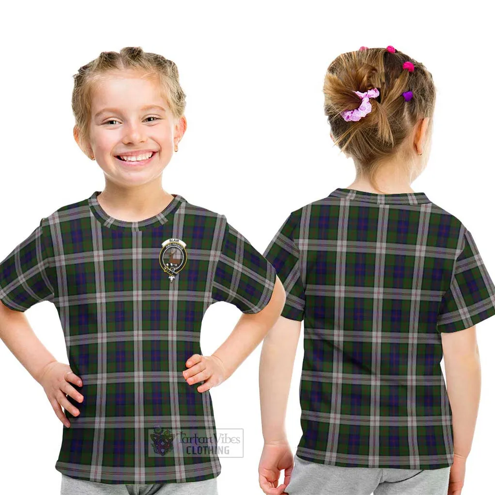 Blair Dress Tartan Kid T-Shirt with Family Crest