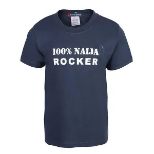 BOYS 100% NAIJA ROCK T-SHIRT - BLUE