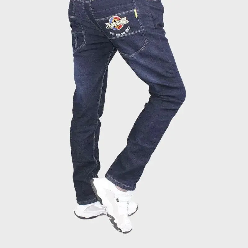 Boys Jeans Casual Pants Straight Stretch