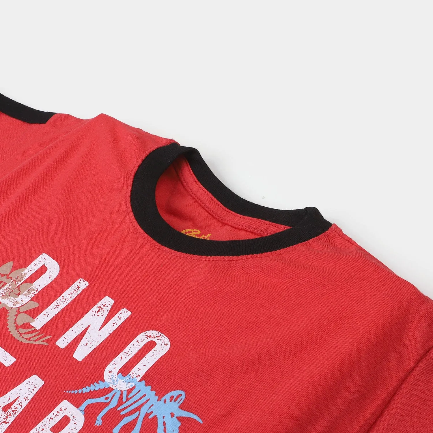 Boys T-Shirt Dino Research | Poppy Red