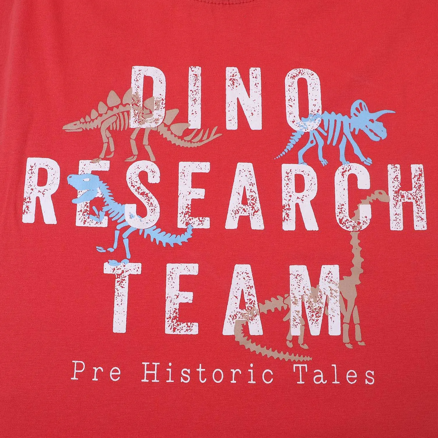 Boys T-Shirt Dino Research | Poppy Red