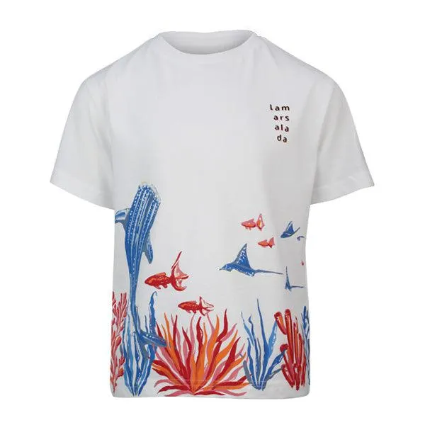 BOYS WHITE SHORT SLEEVE T- SHIRT