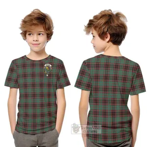 Buchan Ancient Tartan Kid T-Shirt with Family Crest