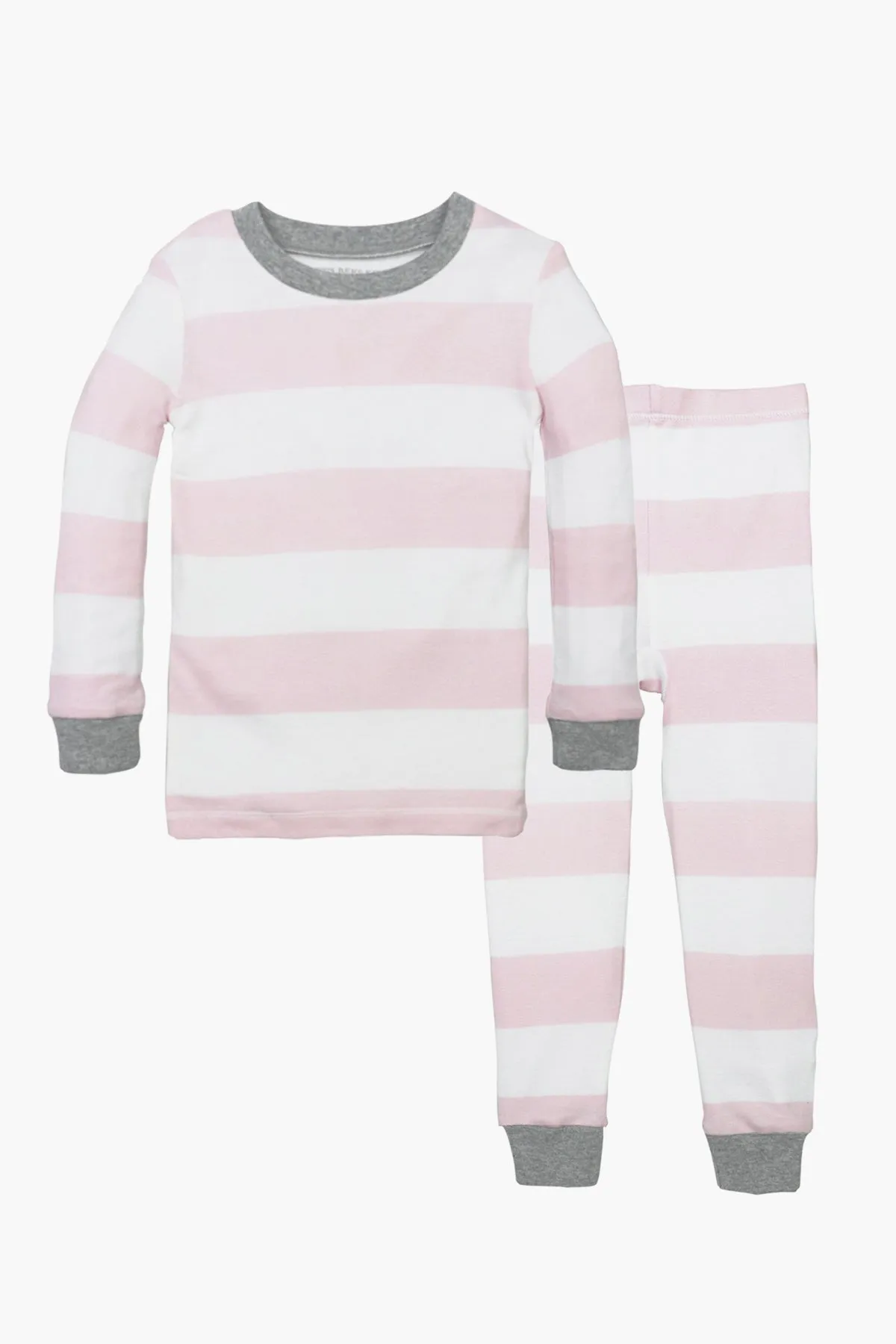 Burt's Bees Rugby Pink Stripe Kids Pajamas