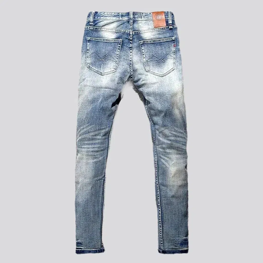 Casual whiskered jeans
 for men