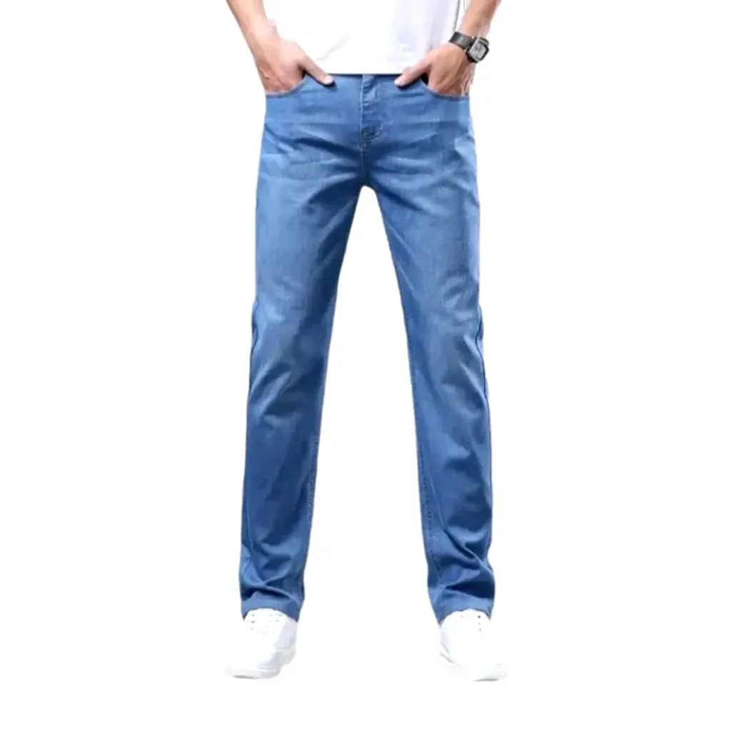 Classic casual sanded jeans for men