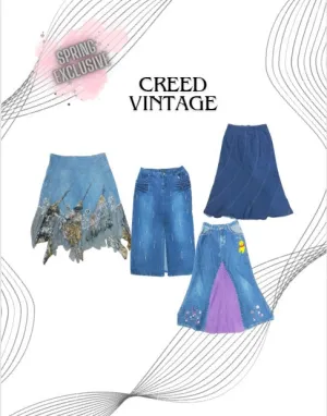 CR1489  Y2K Denim Skirts / Denim Long Skirts - 15 Pcs