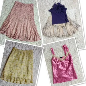 European summer Y2K Skirts and Tops Mix