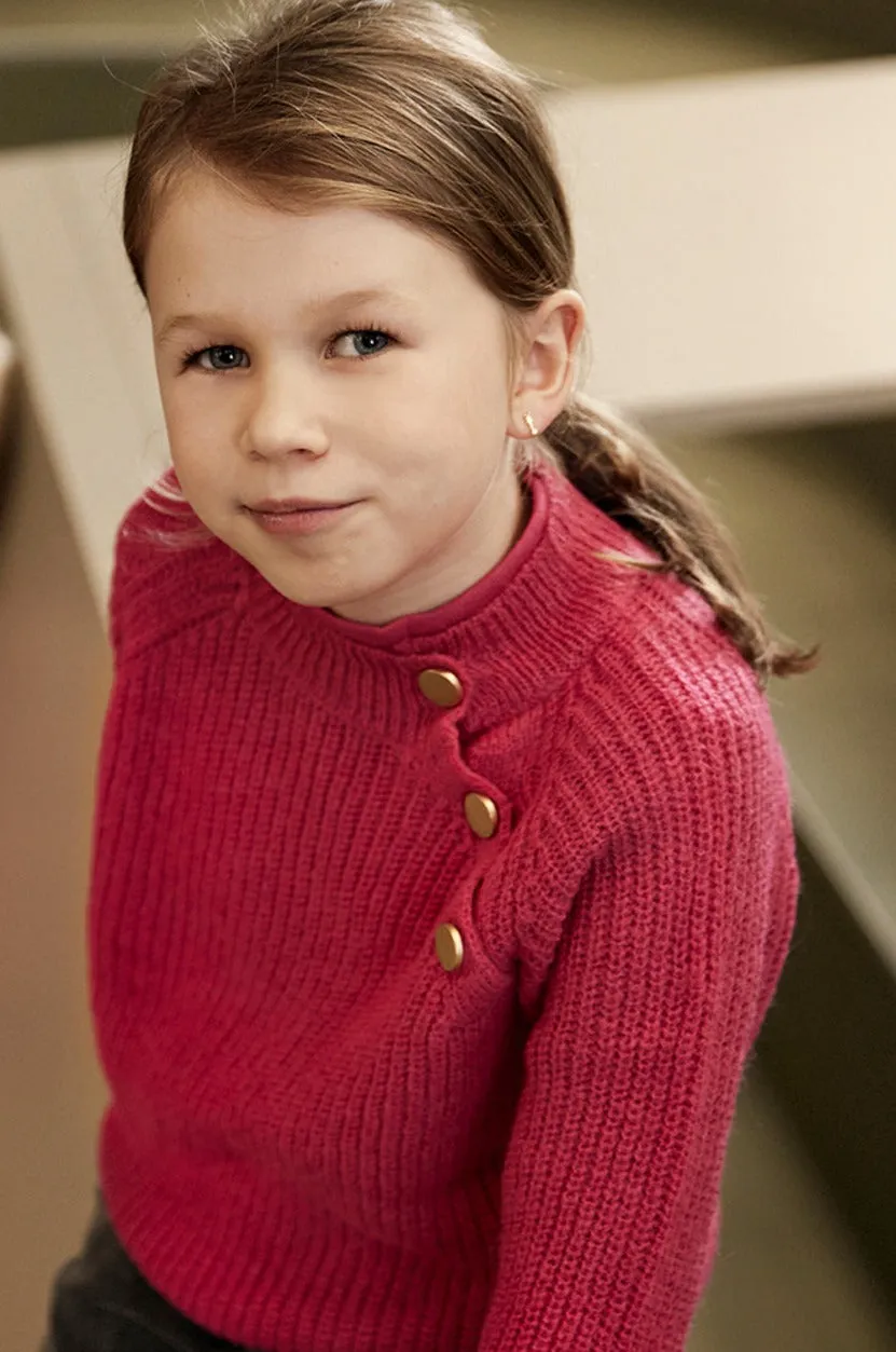 Girls Sweater Soft Gallery Kiki - Pink Peacock