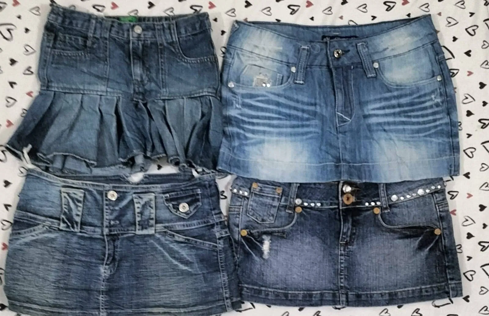 HD Premium Y2K Micro Mini Denim Skirts - 33 pcs