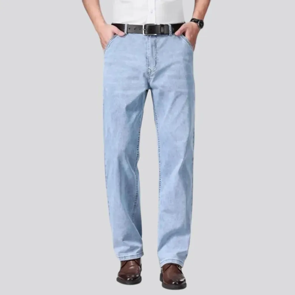 High-waist thin jeans
 for men