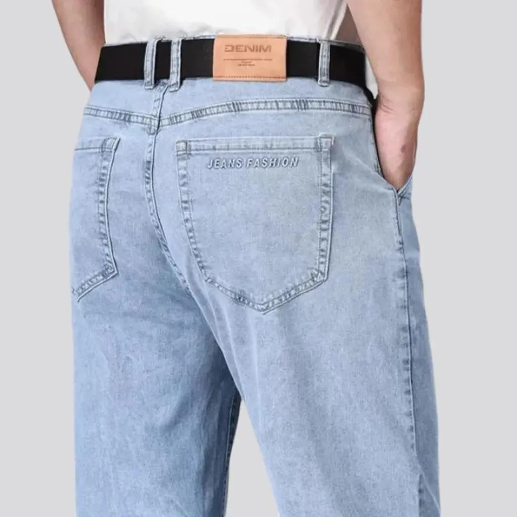 High-waist thin jeans
 for men