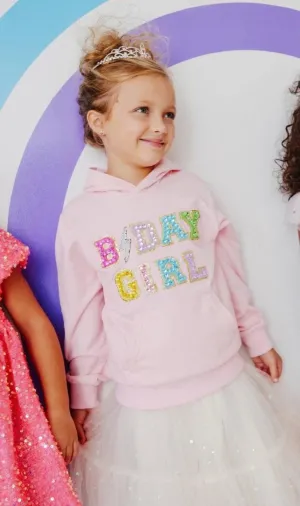 Lola and The Boys Birthday Girl Pink Gem Hoodie