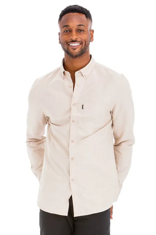 LONG SLEEVE BUTTON UP SHIRT