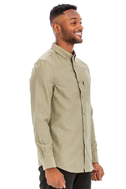 LONG SLEEVE BUTTON UP SHIRT