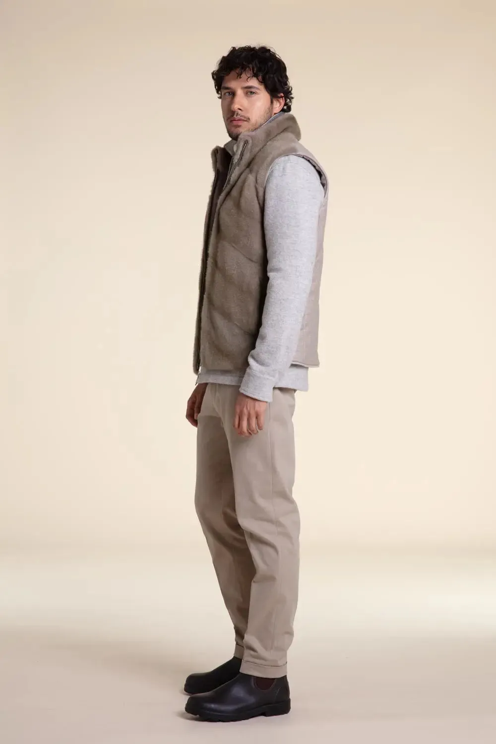 Male fur vest