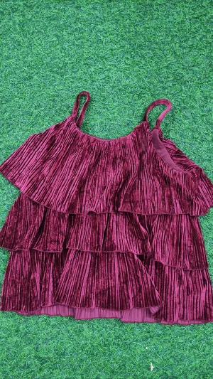 Maroon y2k tops 13pcs