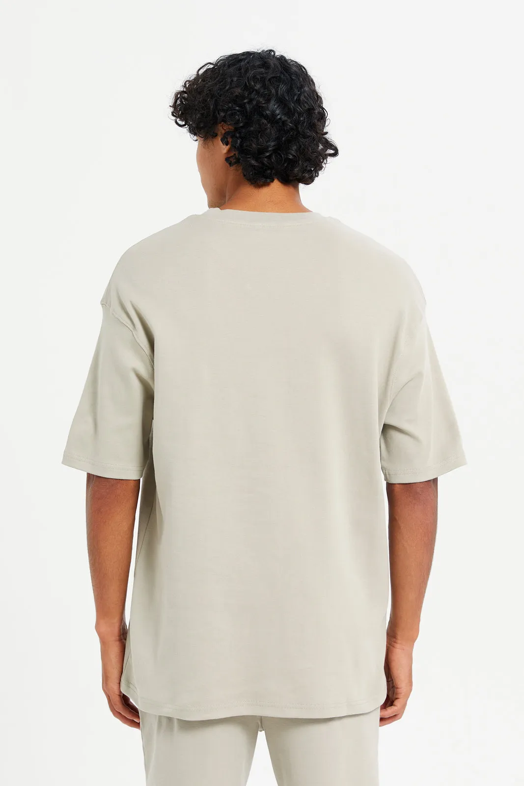 Men Beige Lounge T-Shirt