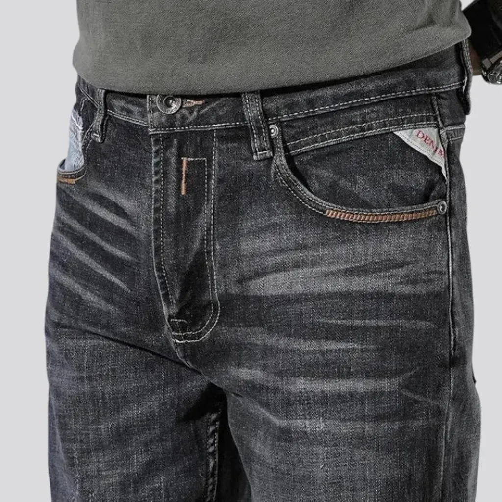 Mid rise tapered vintage jeans for men