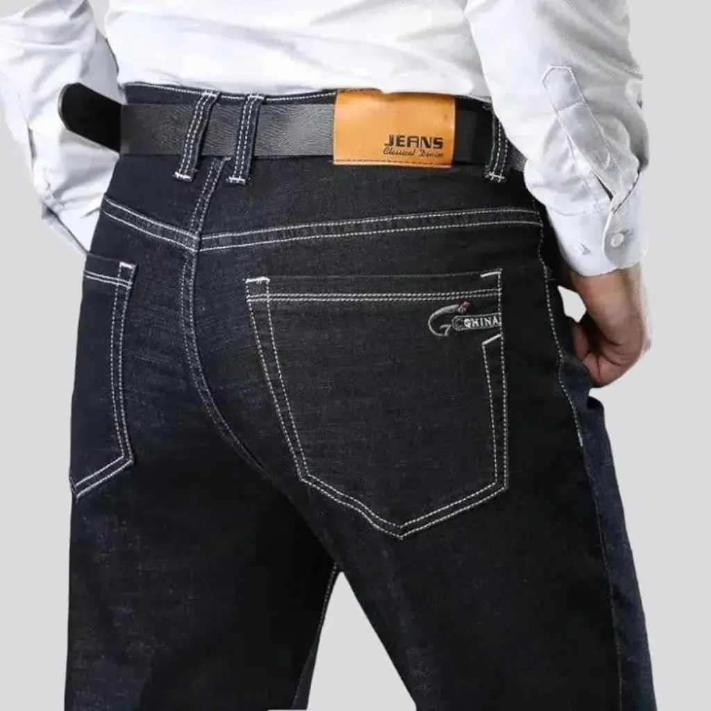 Mid-waist tapered jeans
 for men