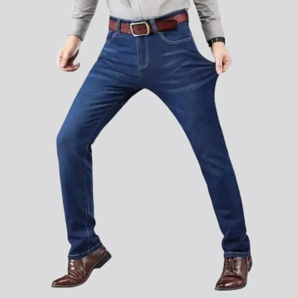 Mid-waist tapered jeans
 for men