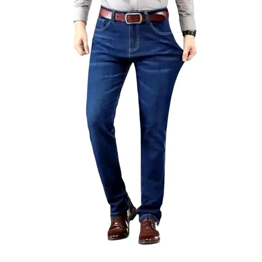 Mid-waist tapered jeans
 for men