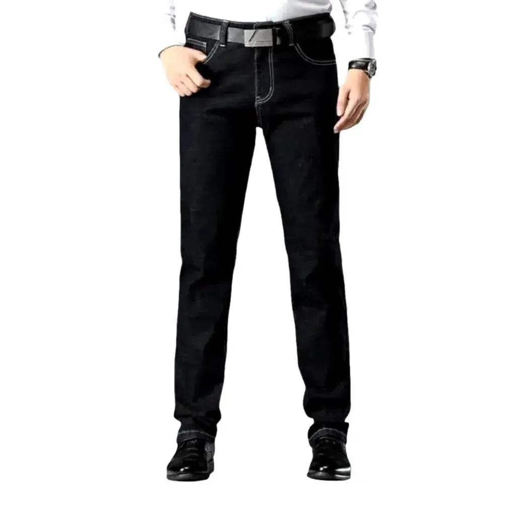 Mid-waist tapered jeans
 for men