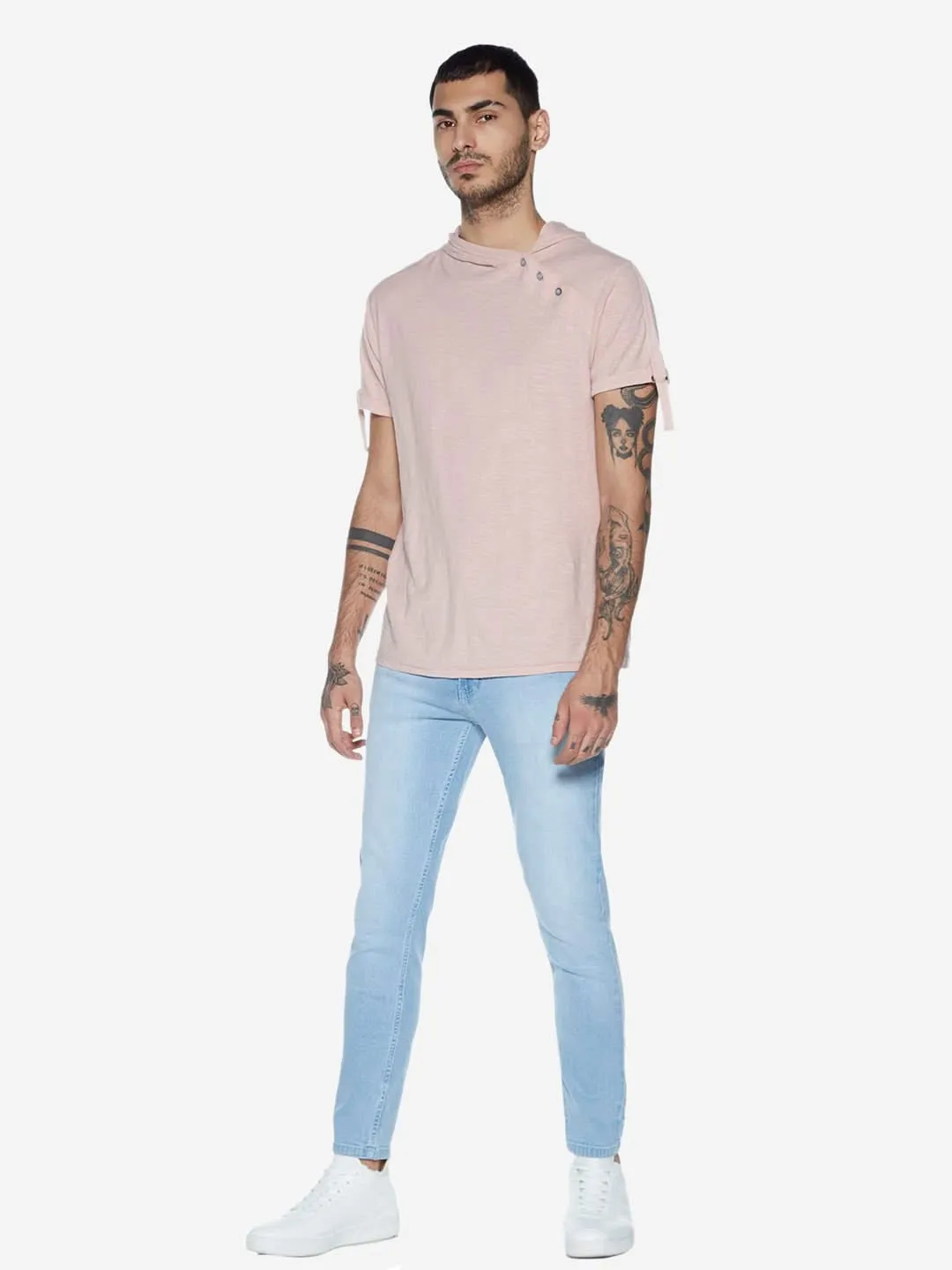 Nuon Light Blue Carrot Fit Rodeo Jeans