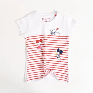 RED STRIPES PUPPY TEE